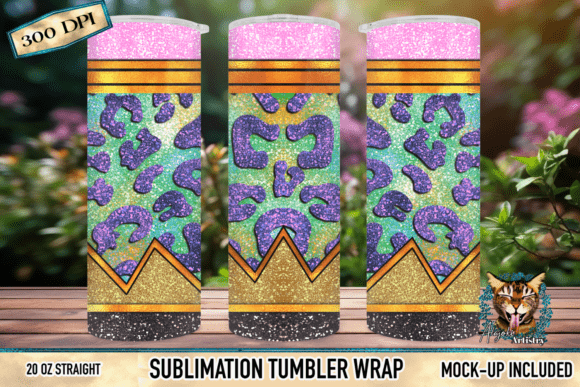 Download Glitter Leopard Pencil Tumbler Wrap - Pencil tumbler wrap Collection