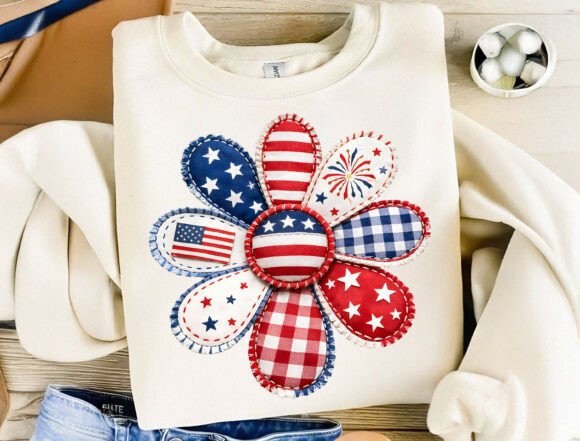 Download 4th of July Flower Sublimation Design - Sublimation design Collection