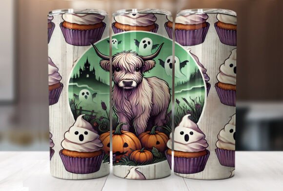 Download 20oz Highland Cow Cupcake Tumbler Wrap - 20oz highland cow Collection