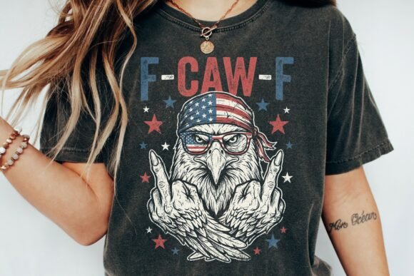 Download F-Caw-F Bald Eagle Patriotic Middle Fing - Bald eagle patriotic Collection