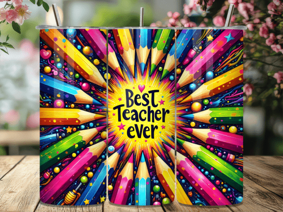 Download Best Teacher Ever Pencil Tumbler Wrap - Pencil tumbler wrap Collection