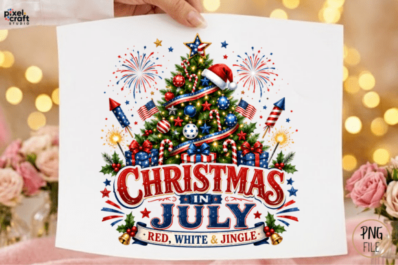 Download Christmas in July Patriotic Tree PNG - Premium Resources