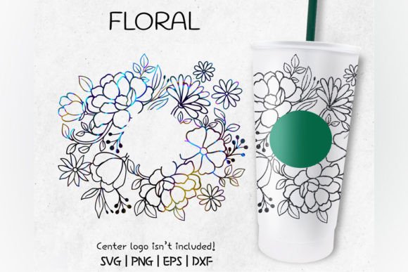 Download Roses Flower Full Wrap, Venti Cold Cup - Full wrap Collection